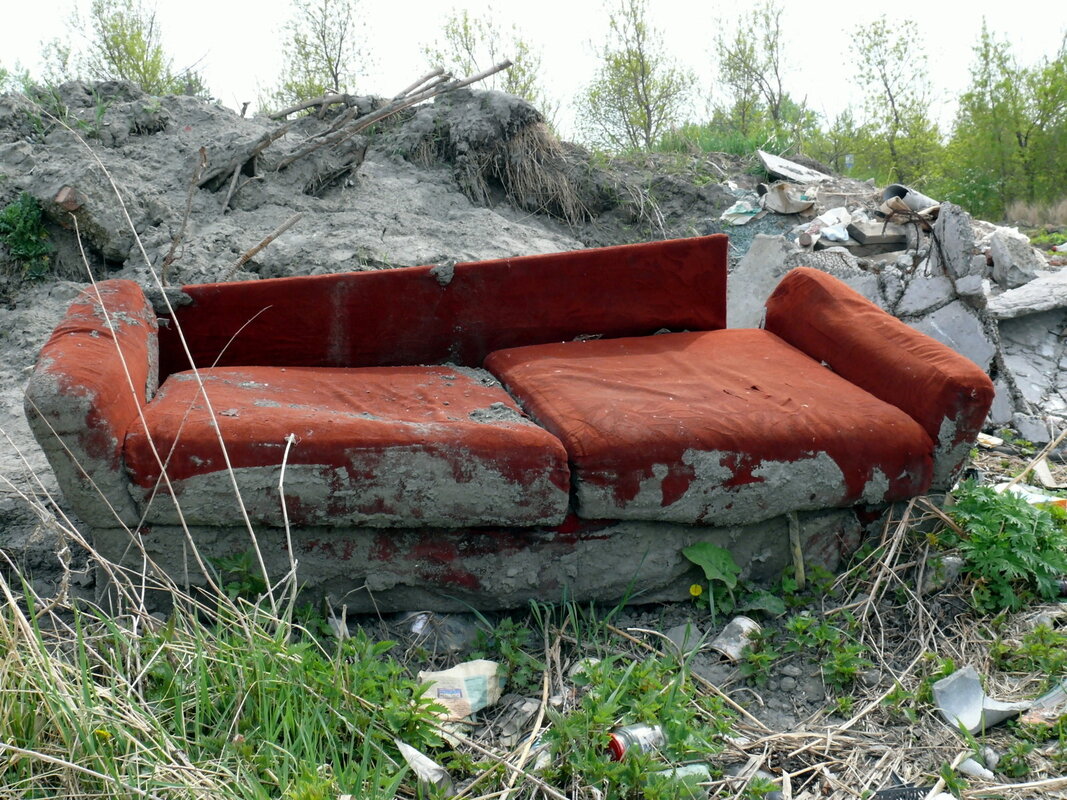an old sofa chair